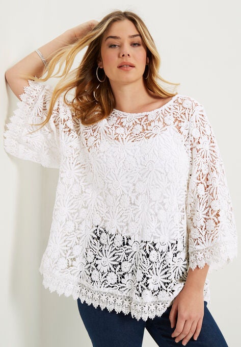 Boatneck Lace Top, , alternate image number null
