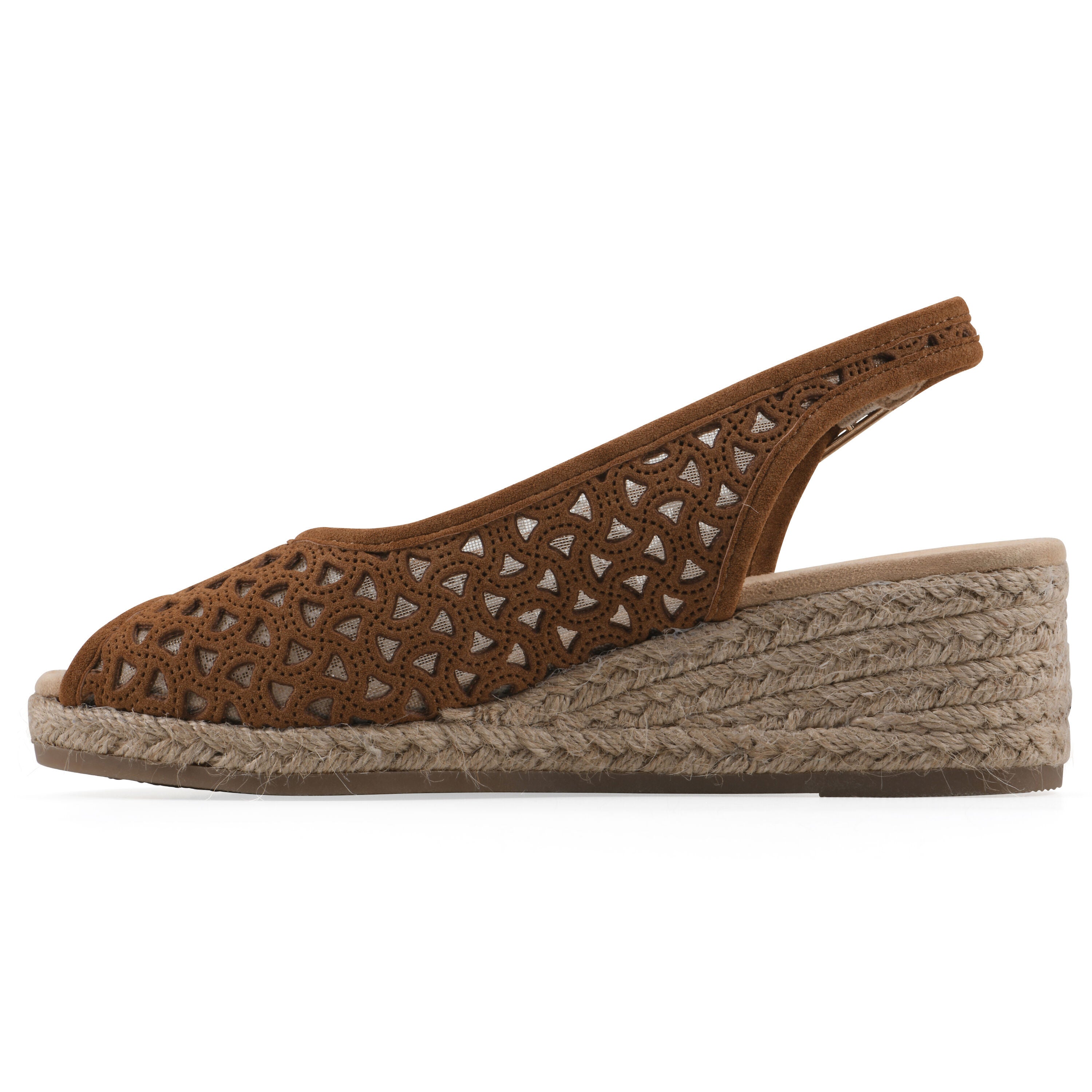 Maize II Espadrille Wedge Sandal, CHESTNUT SMOOTH, alternate image number 3