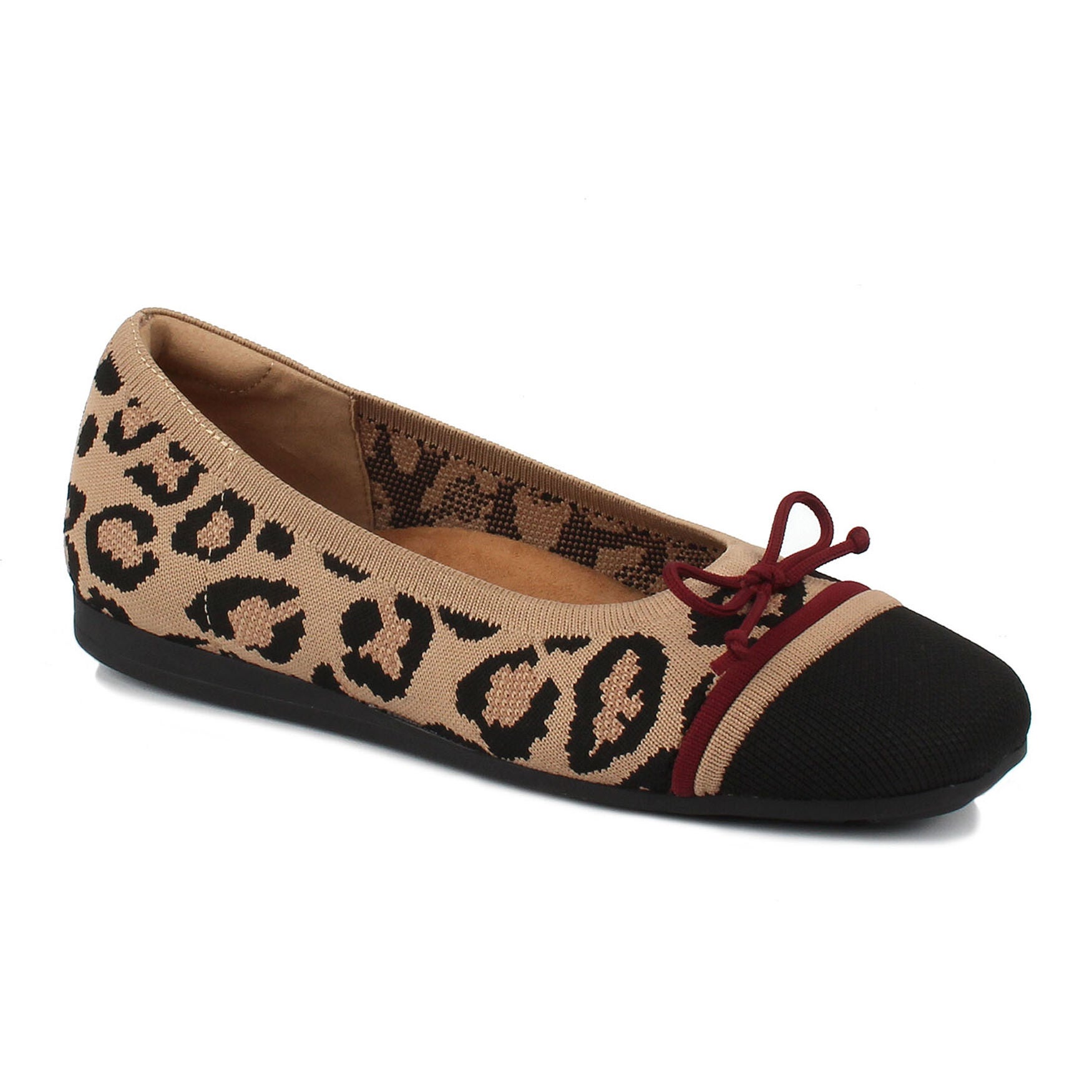 Noelle Knit Flat, LEOPARD, hi-res image number 0