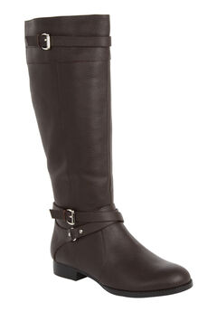 Brown Faux Leather Boots