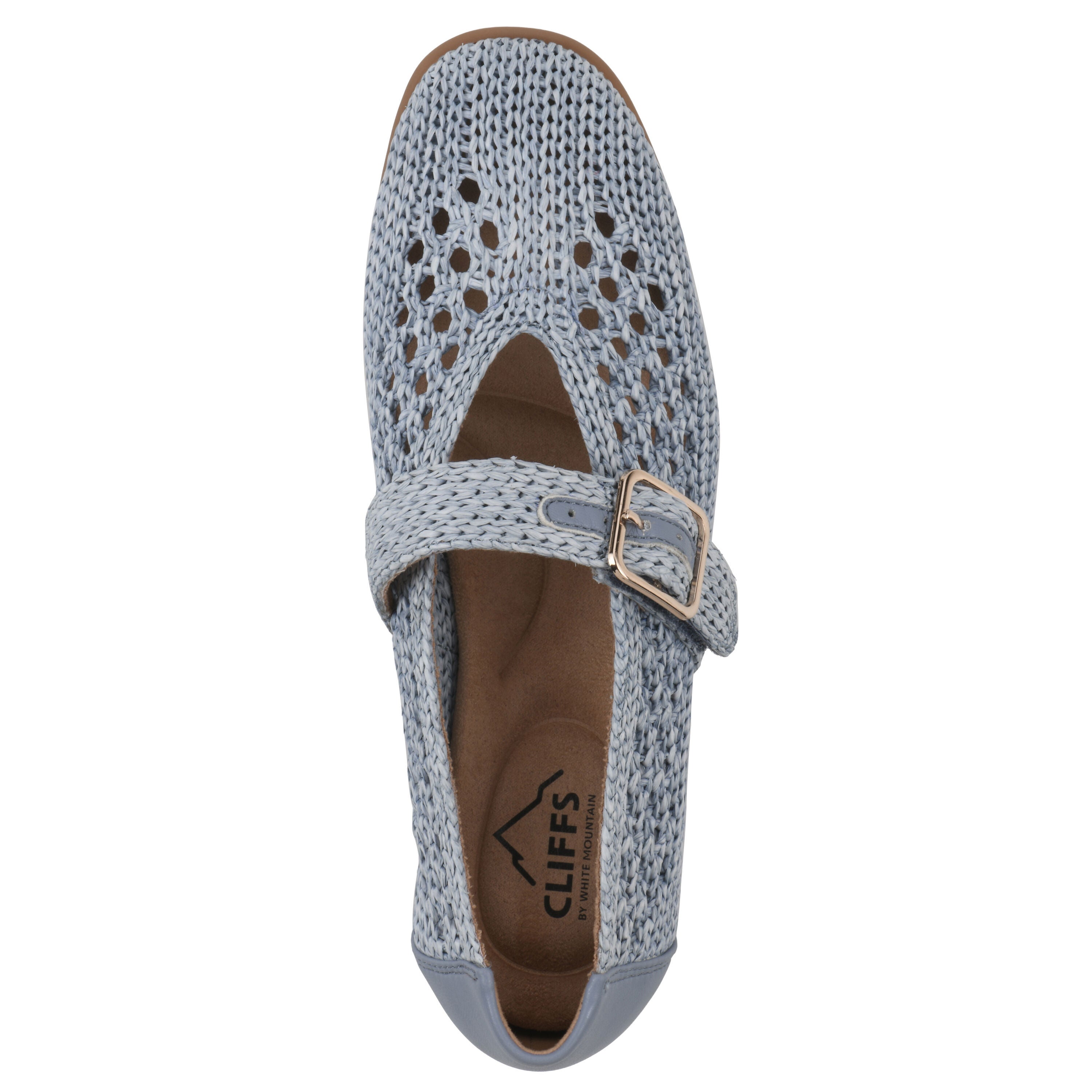 Cordette Mary Jane Flat, PERIWINKLE FABRIC, alternate image number 4