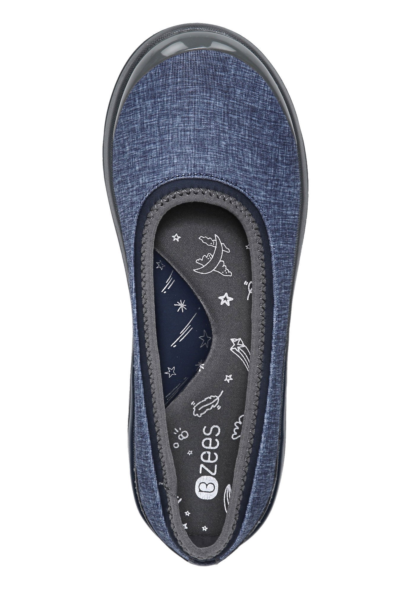BZees Relax Slip Ons Athletic Flats Black Woman Within