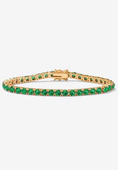 Birthstone Tennis Bracelet In Gold-Plated