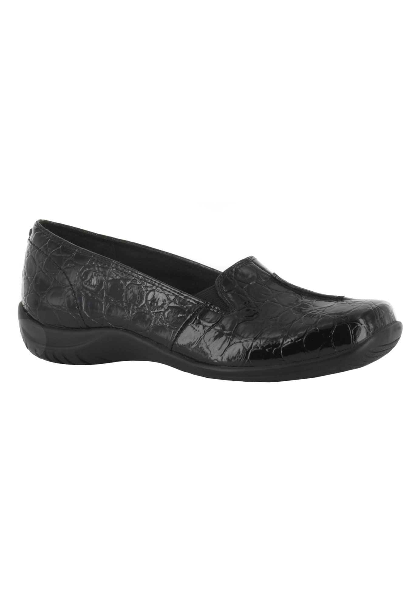 Purpose Slip-On by Easy Street&reg;, BLACK PATENT CROC, hi-res image number 0