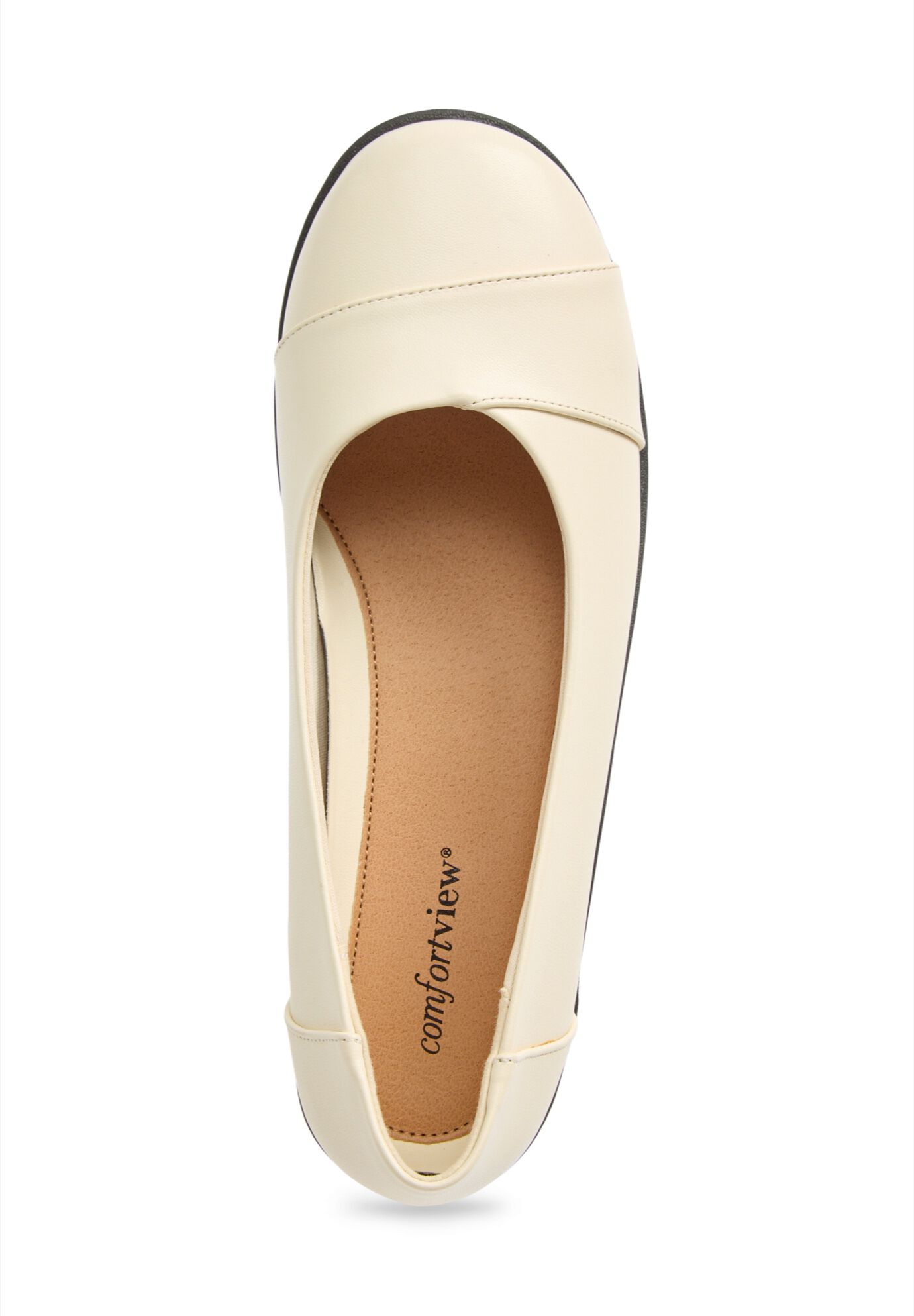 The Gab Faux Leather Slip On Flat, BONE, alternate image number 4