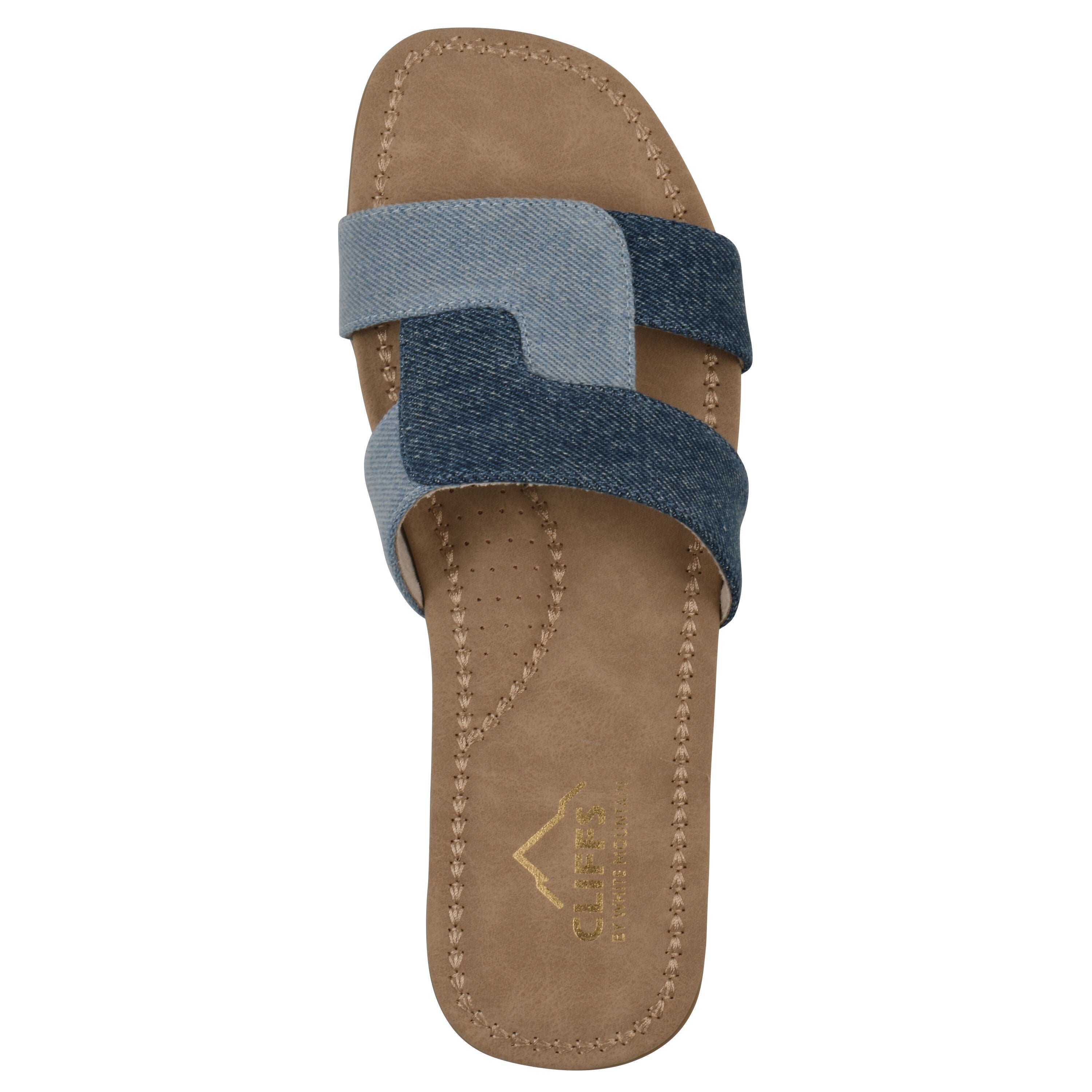 Fraida Slide Sandal, MID BLUE DENIM, alternate image number 4
