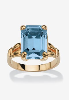 Yellow Gold Plated Simulated Birthstone Ring