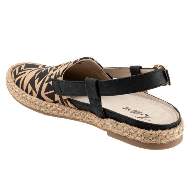 Paisley Flat, BLACK TAN TEXTILE, on-hover image number 1