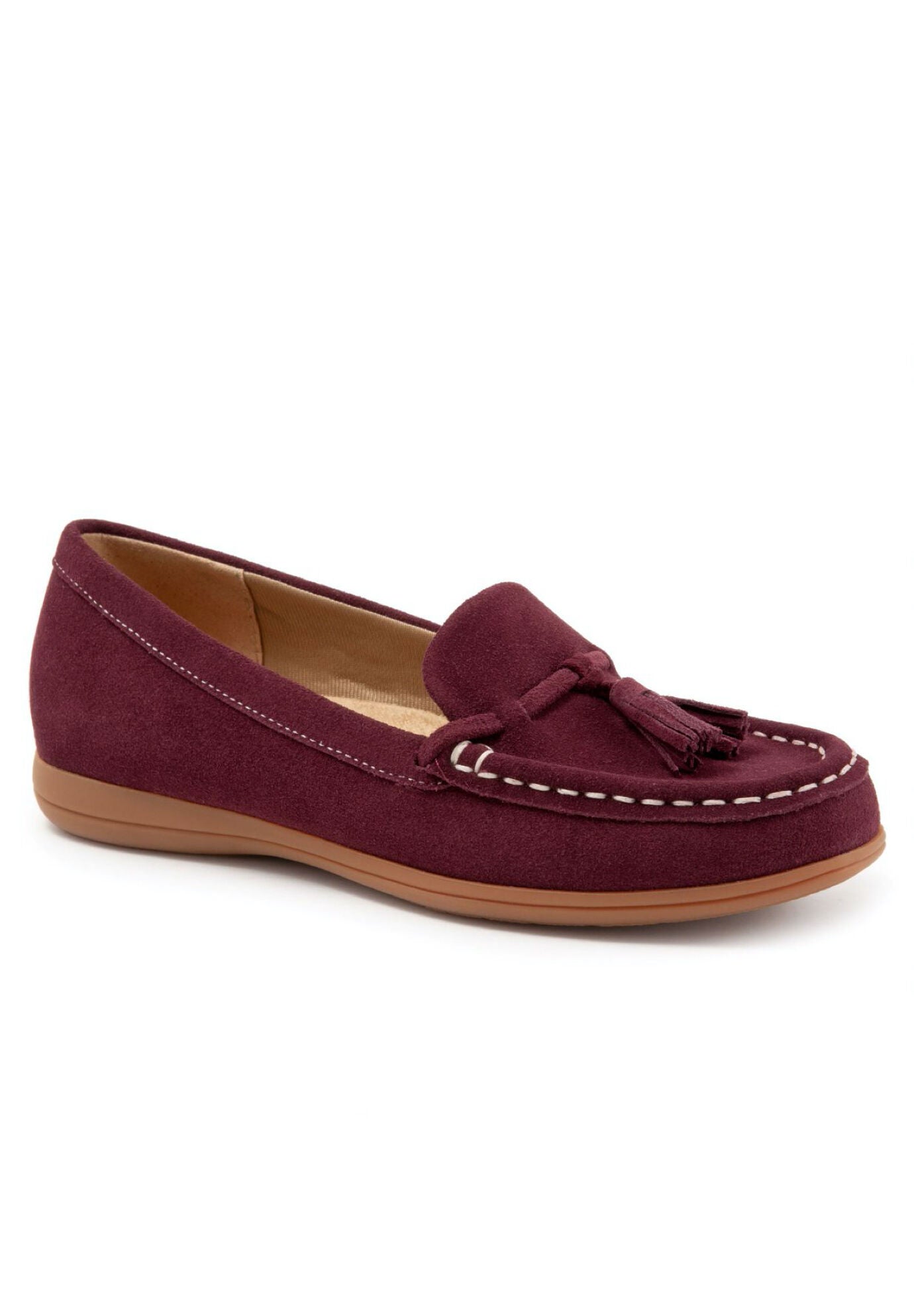 Dawson Casual Flat, DARK CHERRY SUEDE, hi-res image number 0