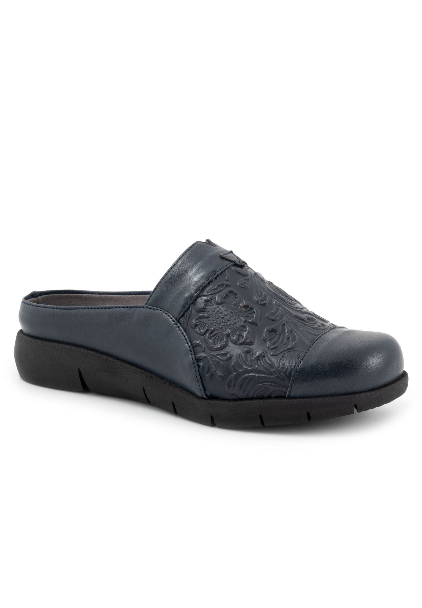 San Marc Tooled Casual Mule, NAVY, hi-res image number 0