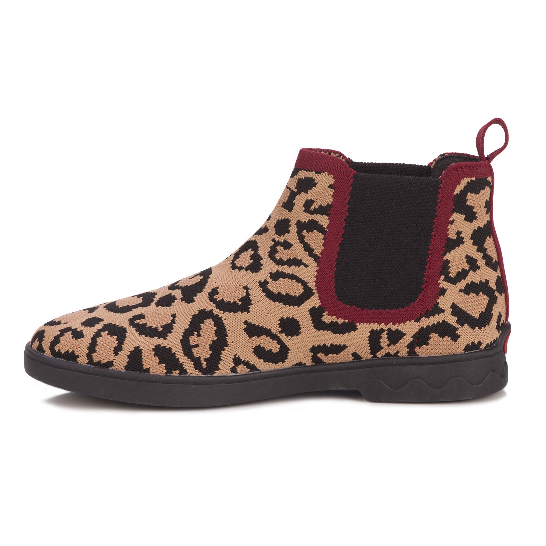 Grady Stretch Knit Bootie, LEOPARD, alternate image number 3