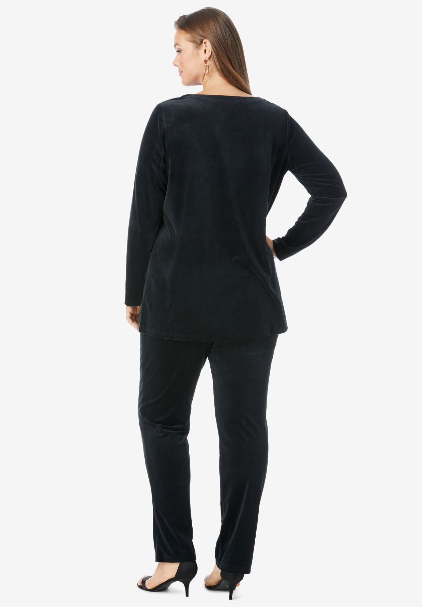 Velour Tunic & Pant Set, , on-hover image number 1