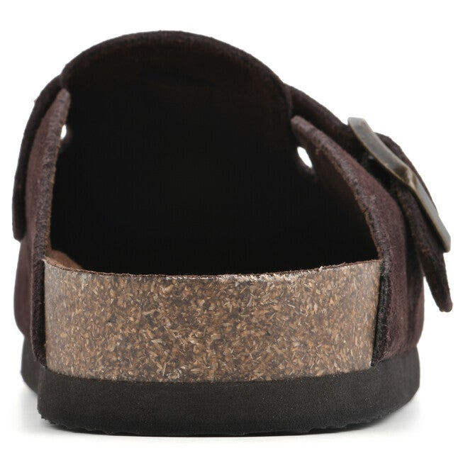Bari Footbeds Clog, BROWN SUEDE, on-hover image number 1