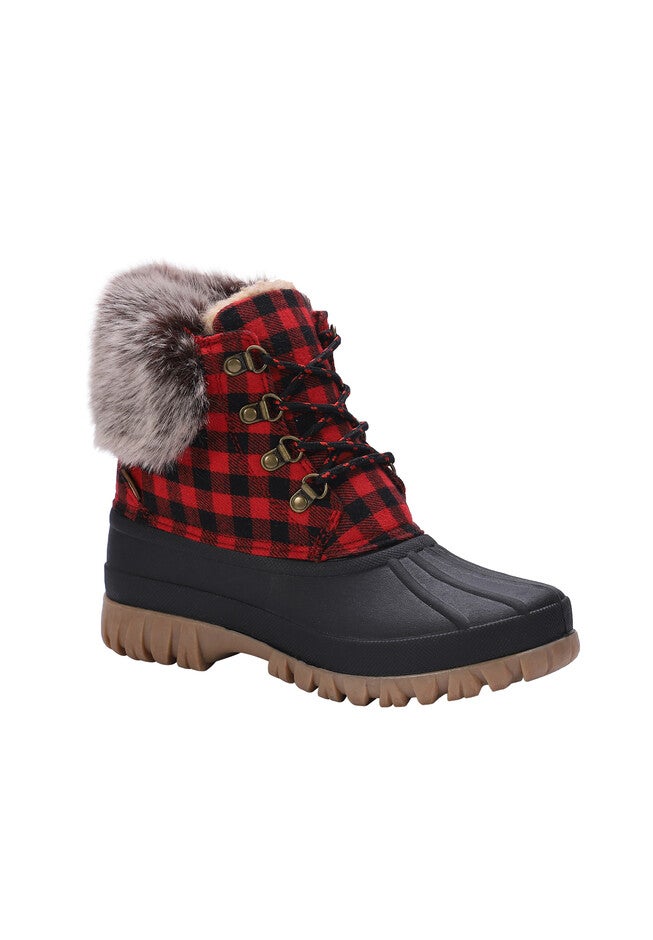Brielle Bootie, RED PLAID, hi-res image number null
