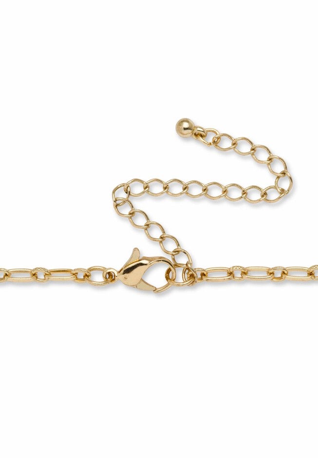 Gold Tone Waterfall 22 inches Necklace and Drop Earring Set, , on-hover image number 1