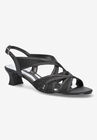 Tristen Sandal, BLACK SATIN, hi-res image number null
