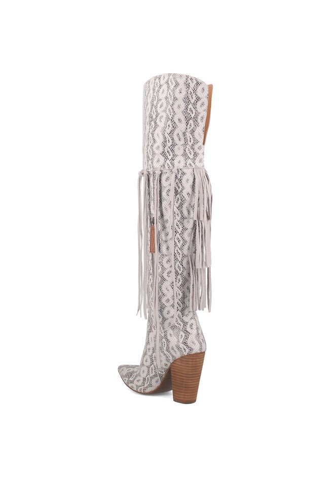 Kitty Kat Knee High Fringe Boot, , alternate image number null