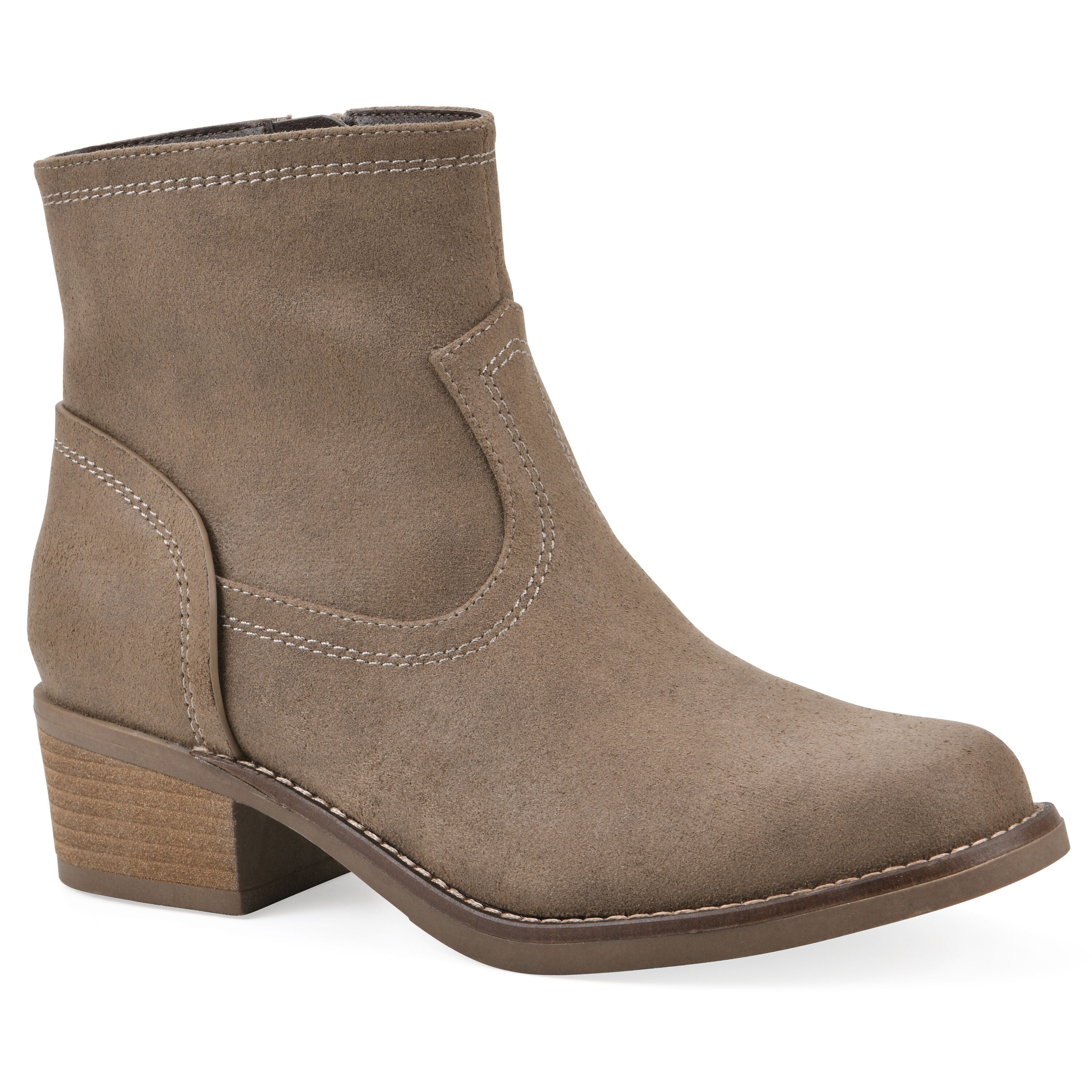 Meringue Western Bootie, DARK TAUPE FABRIC, hi-res image number 0