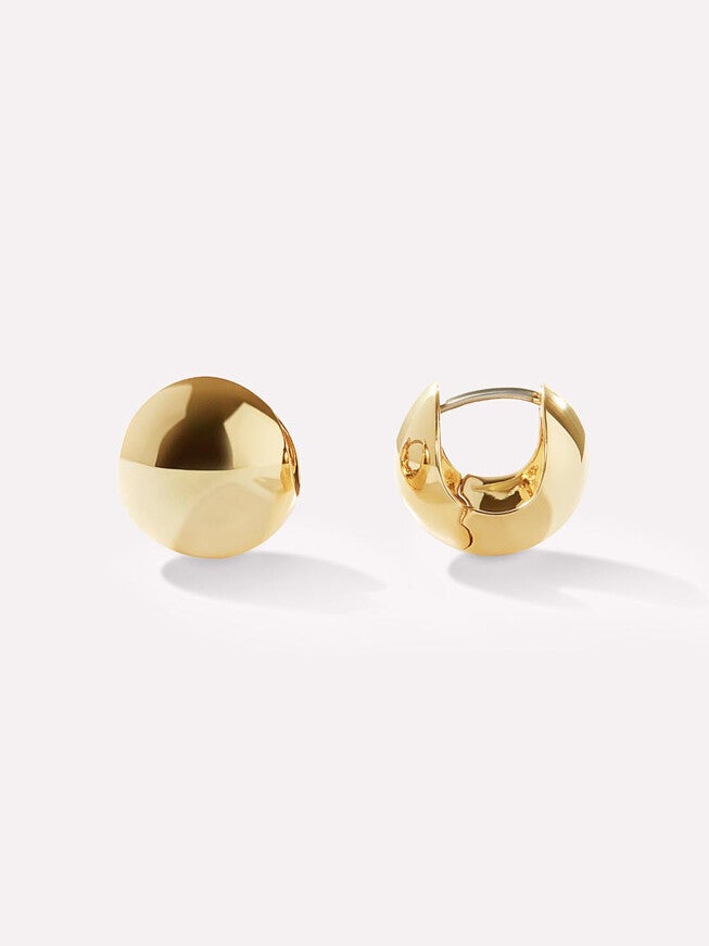 Mini Abby Hoop Earrings, GOLD, hi-res image number 0