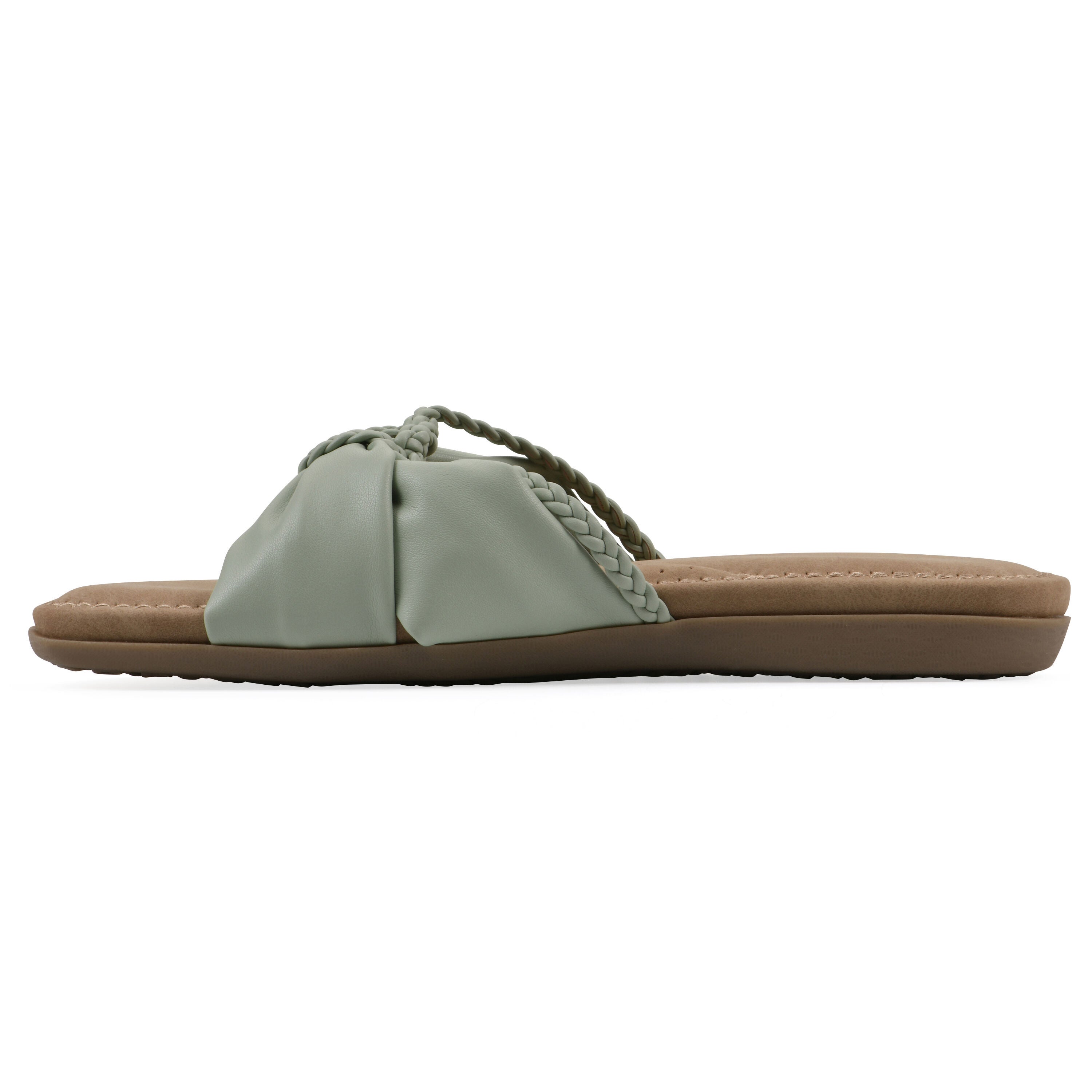 Fasha Slide Sandal, SAGE GREEN, alternate image number 3