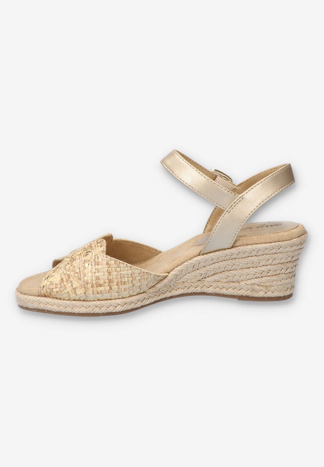 Miramar Espadrille Wedge Sandal, METALLIC WOVEN, alternate image number null