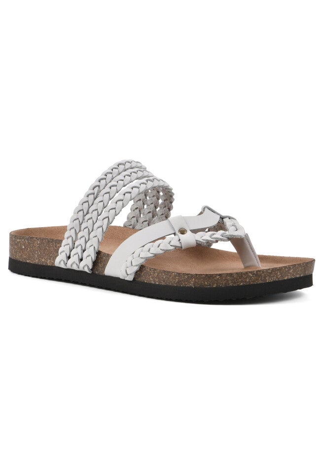 Hangout Casual Sandal, WHITE LEATHER, hi-res image number null