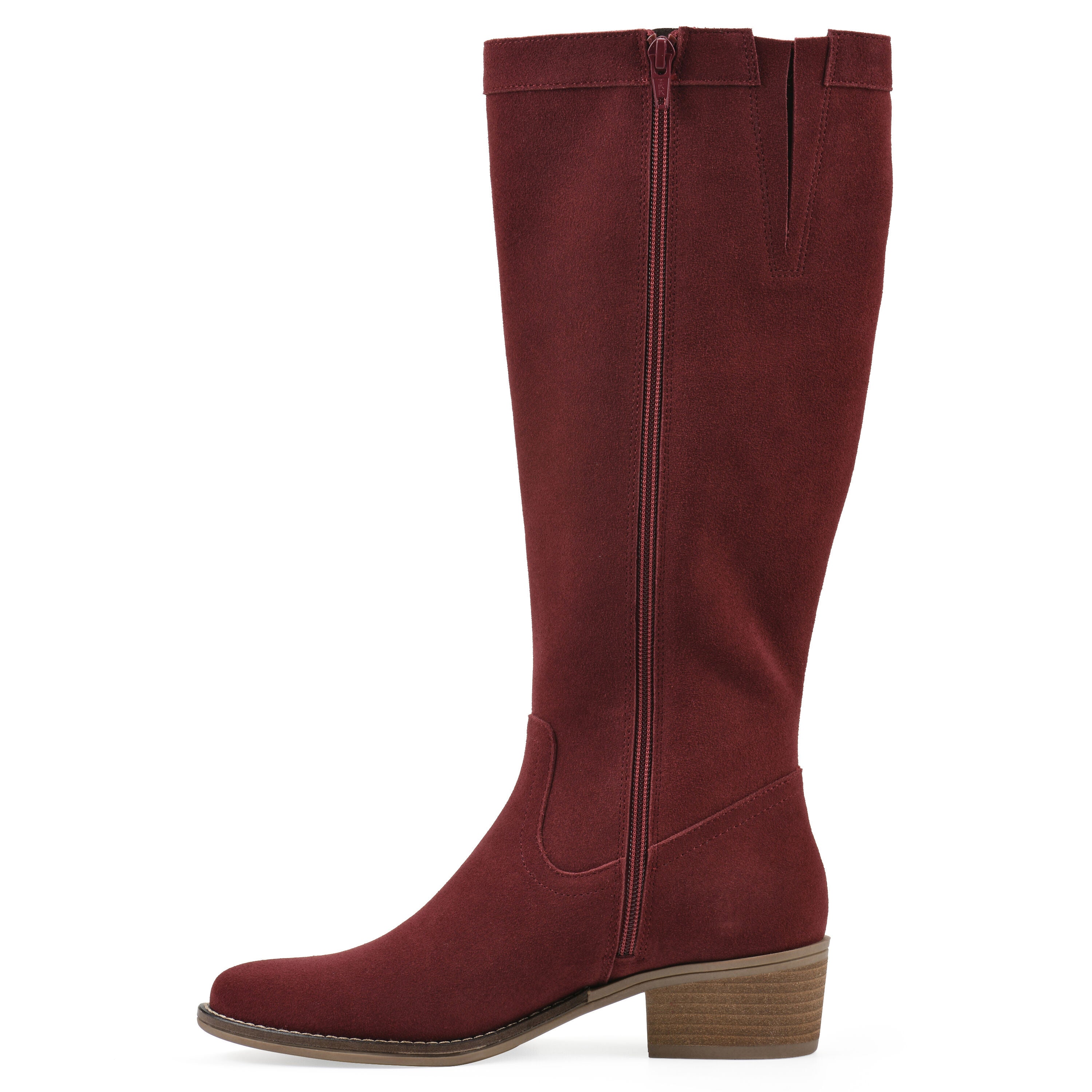 Altitude Wide Calf Tall Shaft Boot, BURGUNDY SUEDE, alternate image number 3