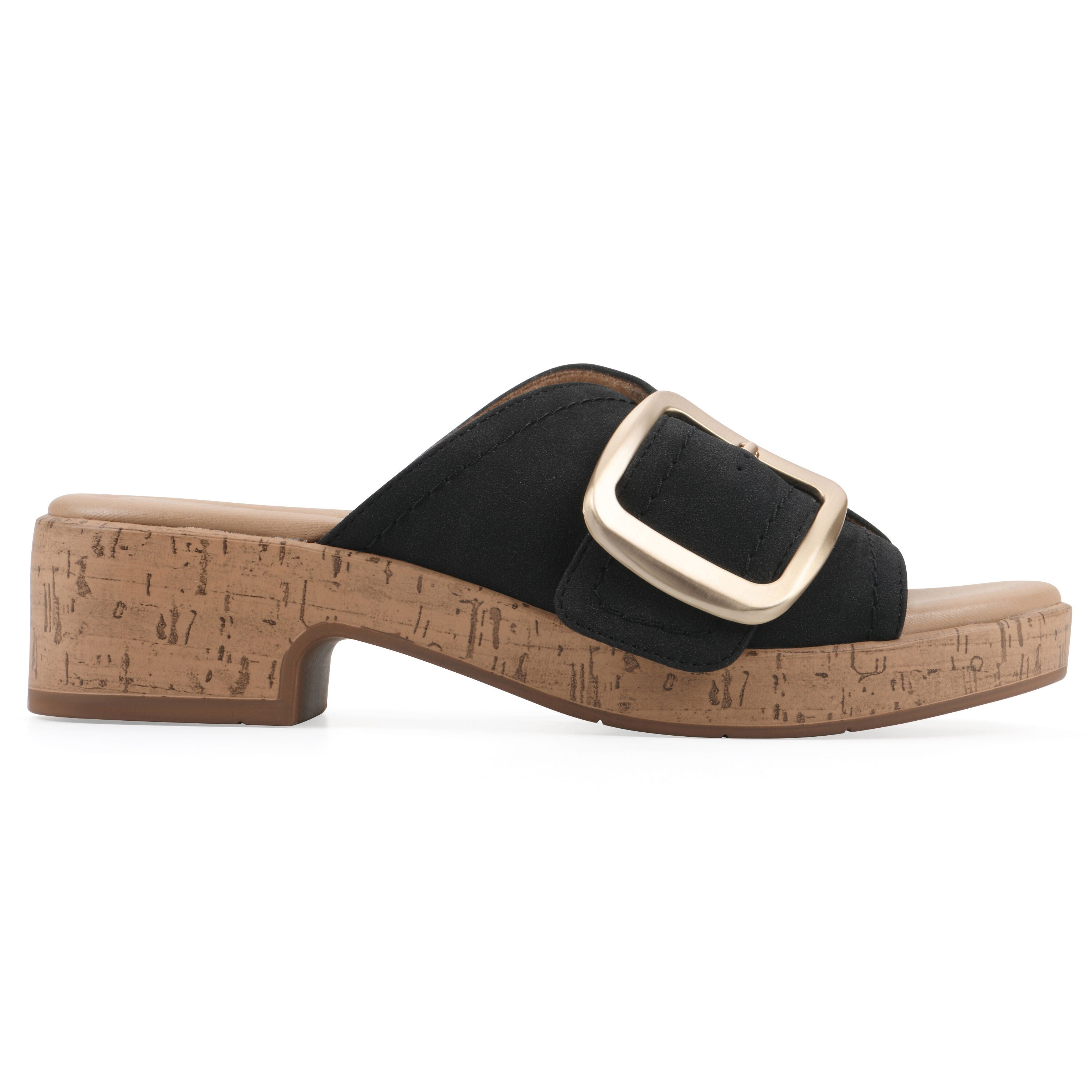 Filipa Block Heel Sandal, BLACK NUBUCK, alternate image number 2