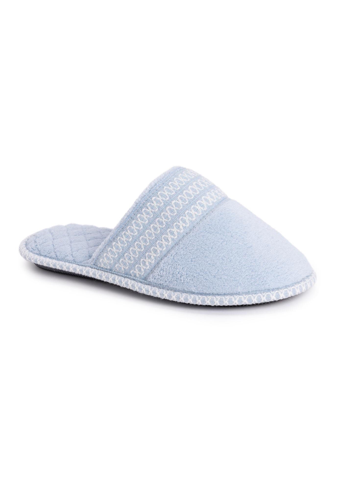 Woman within slippers store