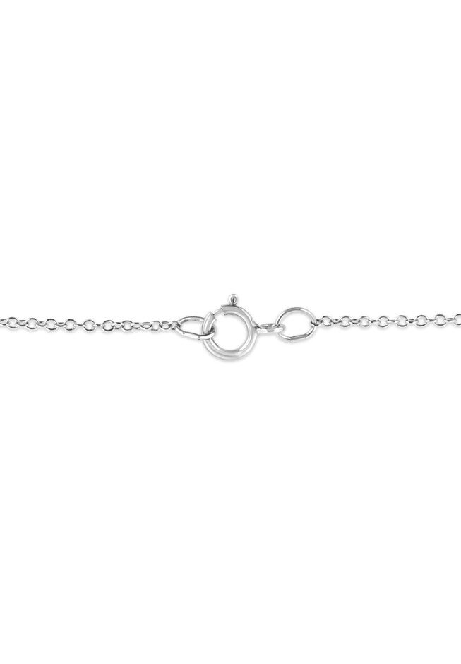 Sterling Silver Diamond Accent Aquarius Zodiac Key Pendant Necklace, , alternate image number 3
