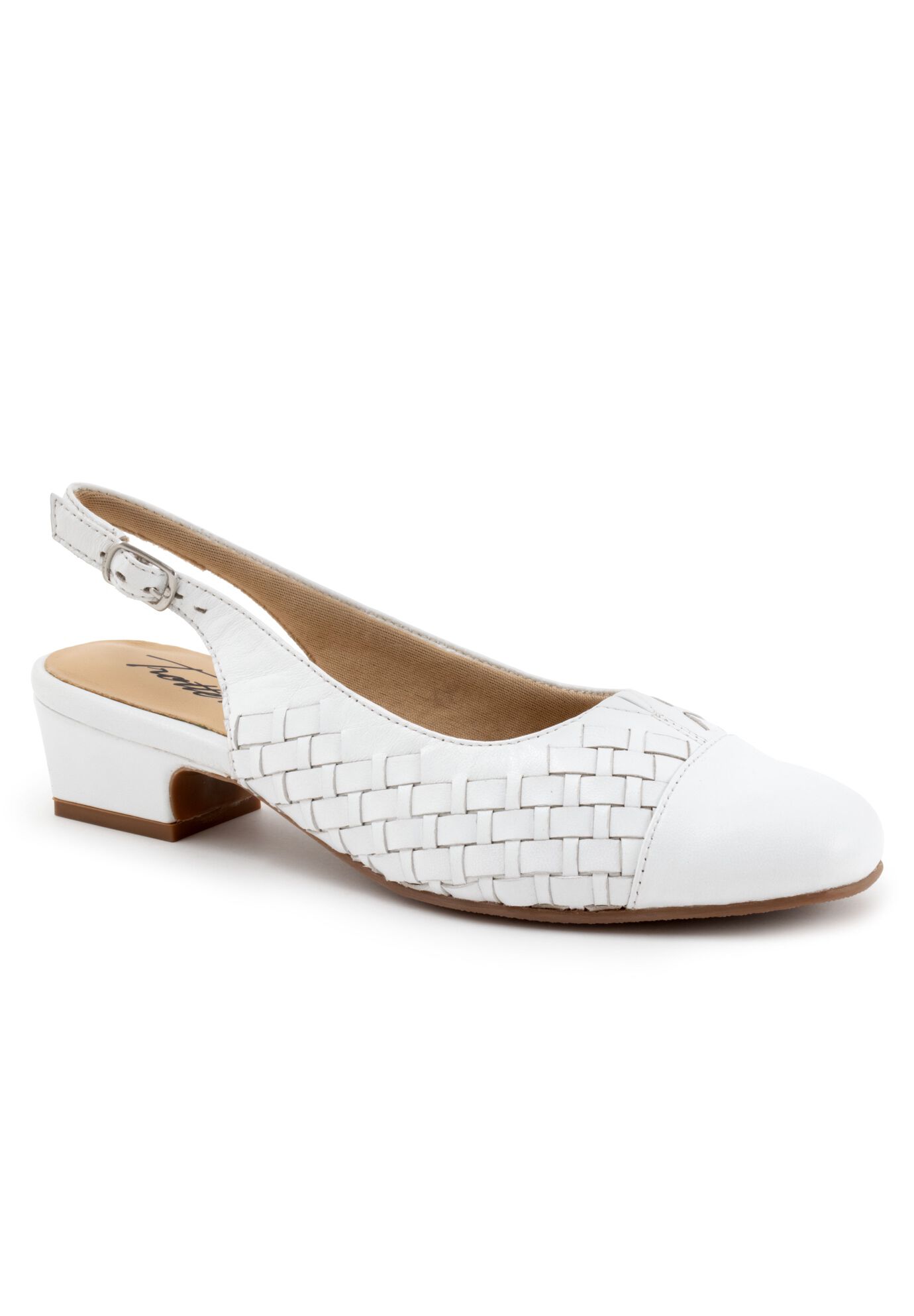 Dea Woven Cap Toe Pump, WHITE, hi-res image number 0