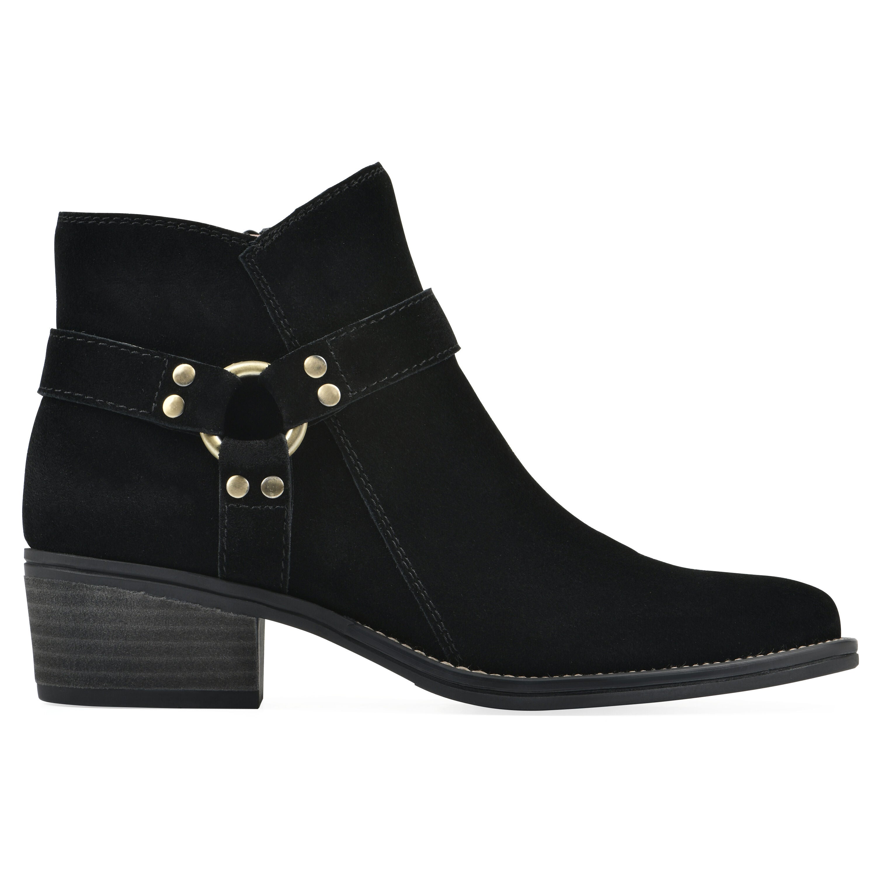 Altossa Western Bootie, BLACK SUEDE, alternate image number 2