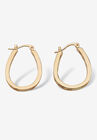 Gold Tone Inside Out Hoop Earrings, , on-hover image number null