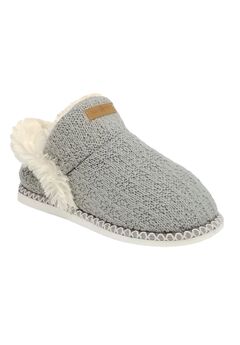 Textured Knit Ankleboot Slippers