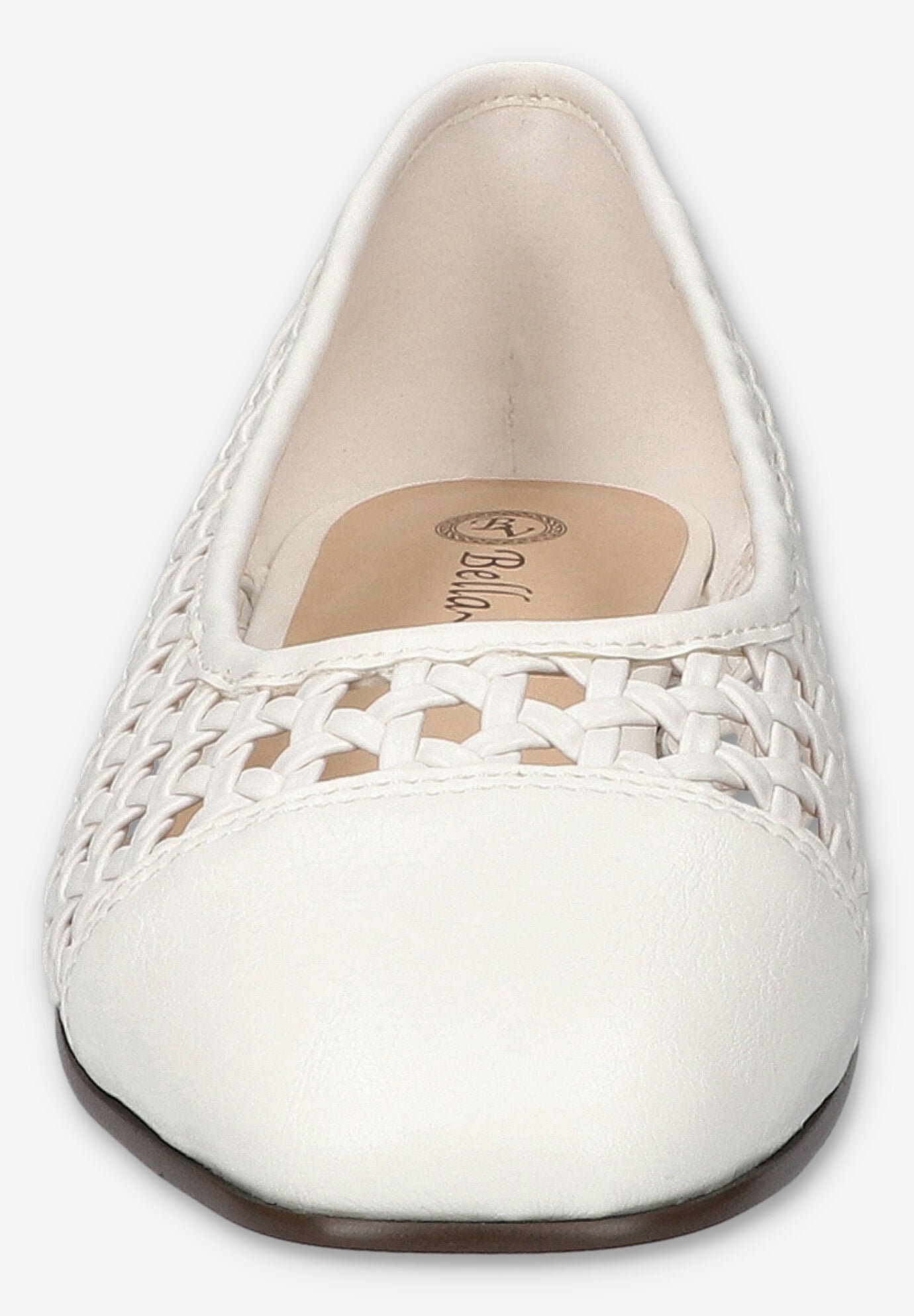 Beloved Square Toe Flat, WHITE, on-hover image number 1