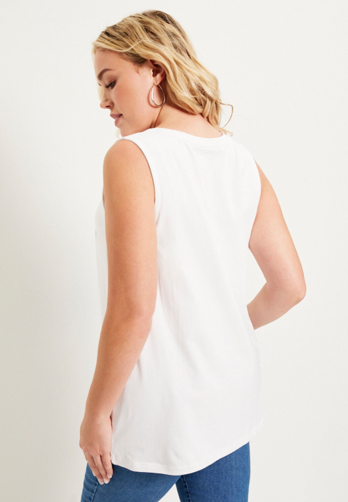 V-Neck One + Only Tank Top, BLACK, on-hover image number 1