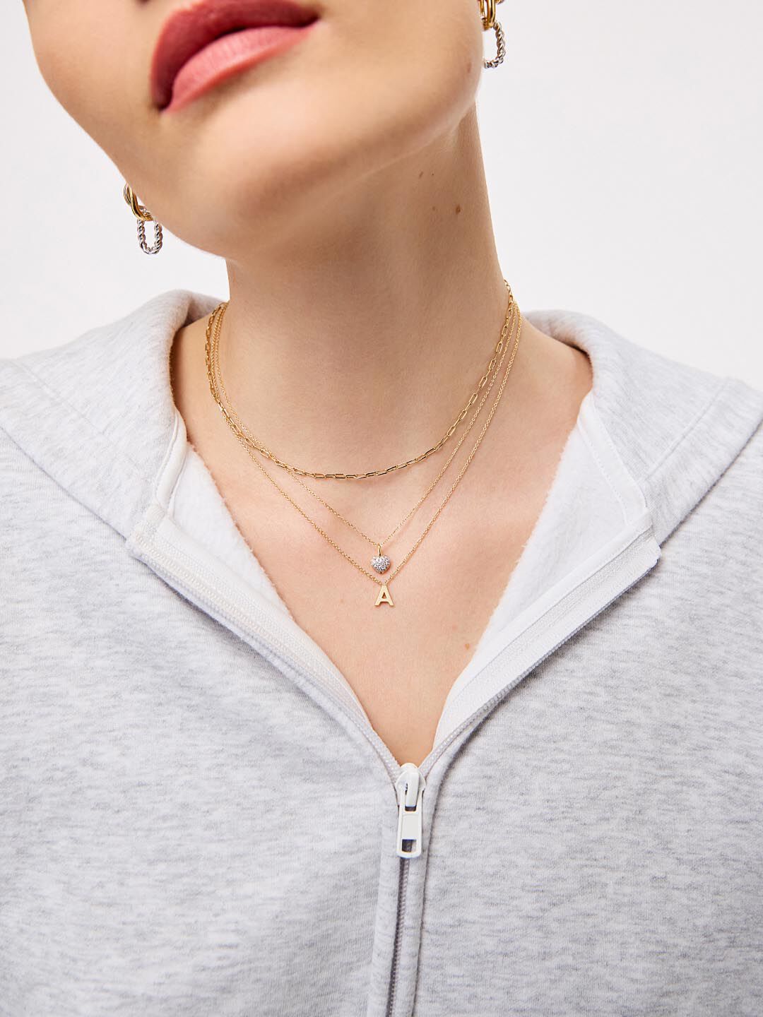 Ellery Gold Heart Necklace, GOLD, alternate image number 6