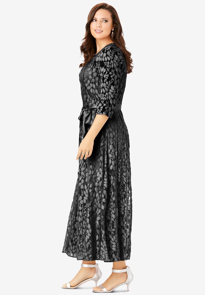 Stretch Lace Gown, , alternate image number 2