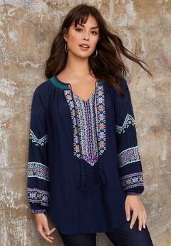 Embroidered Peasant Blouse