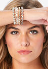 4-Piece Beaded Stretch Bracelet., GREY, hi-res image number null
