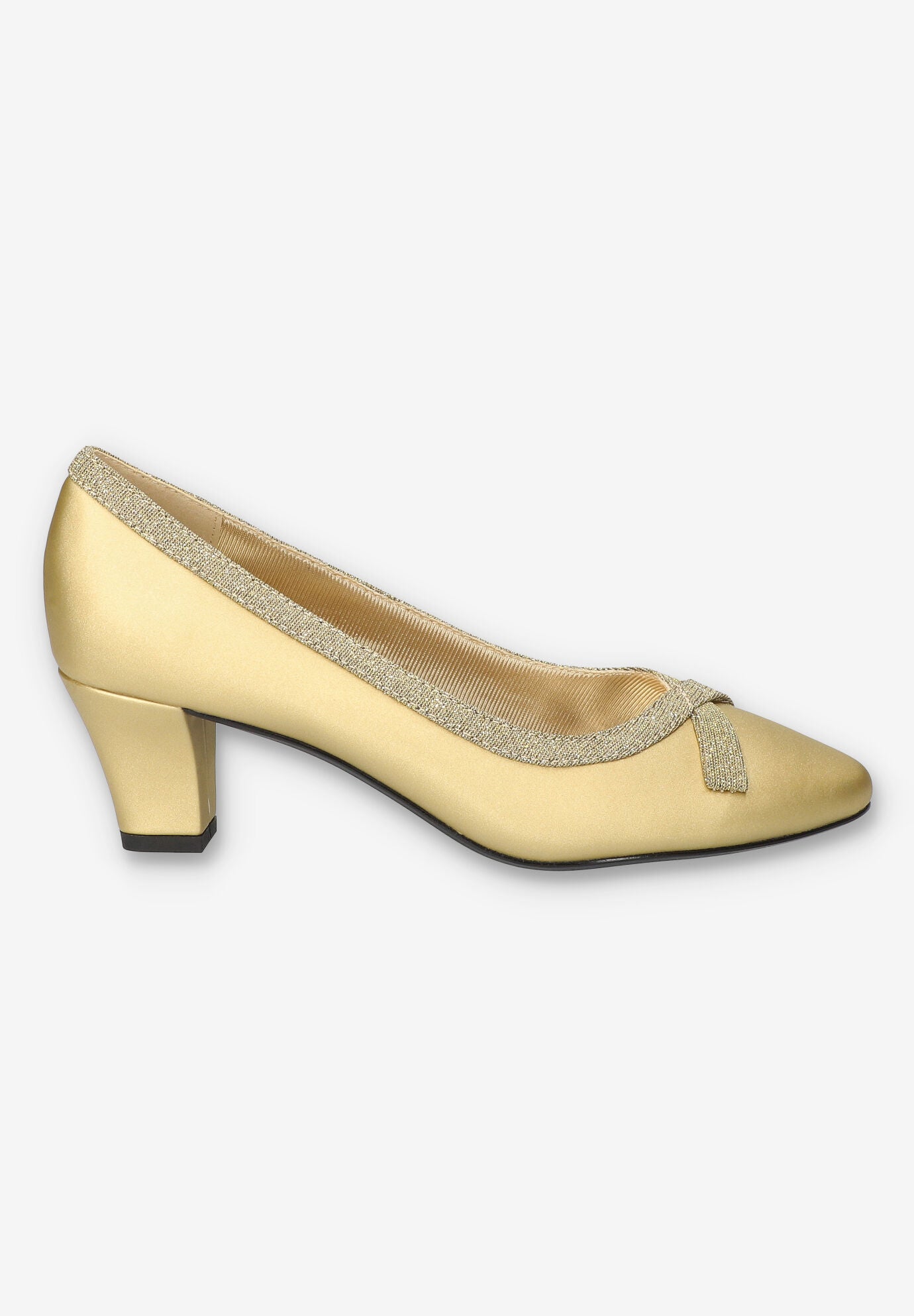 Kata Pump, GOLD SATIN, alternate image number 2