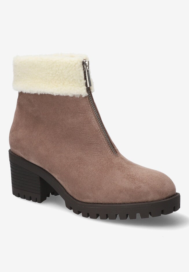 Cable Bootie, TAUPE SUEDE FLEECE, hi-res image number 0