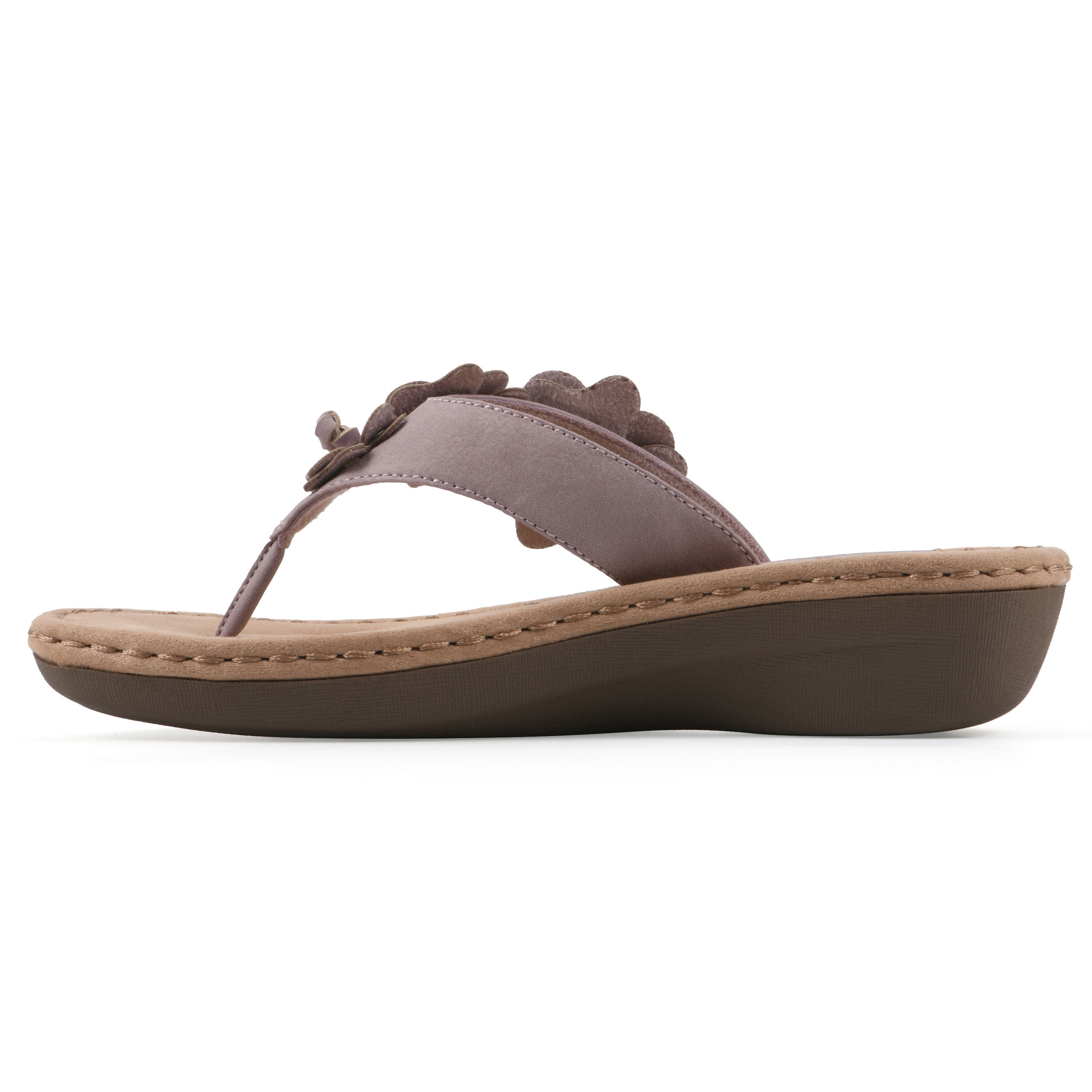 Cassilia Floral Mini Wedge Sandal, LAVENDER NUBUCK, alternate image number 3