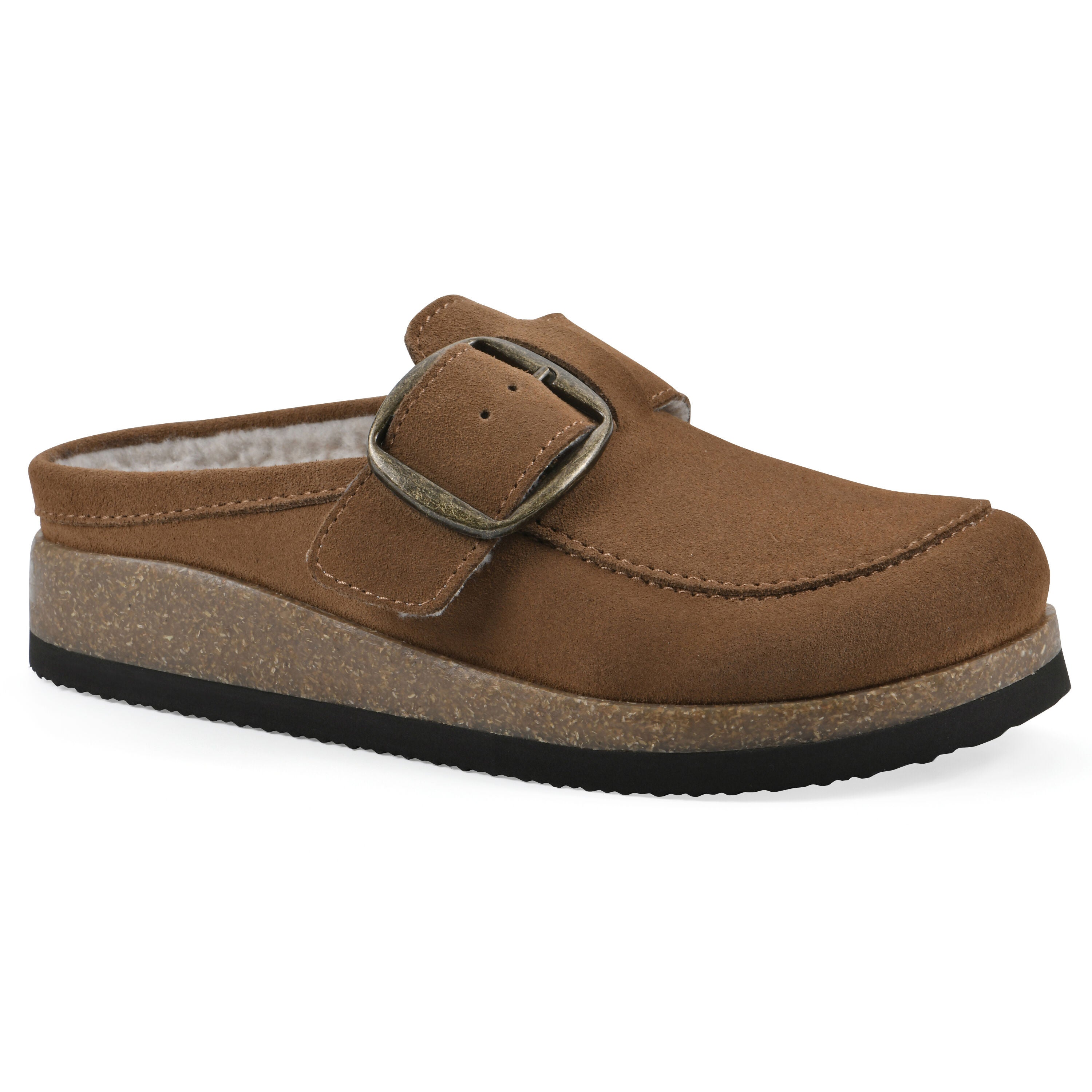 Bueno Footbeds Clog, CHESTNUT SUEDE FF, hi-res image number 0