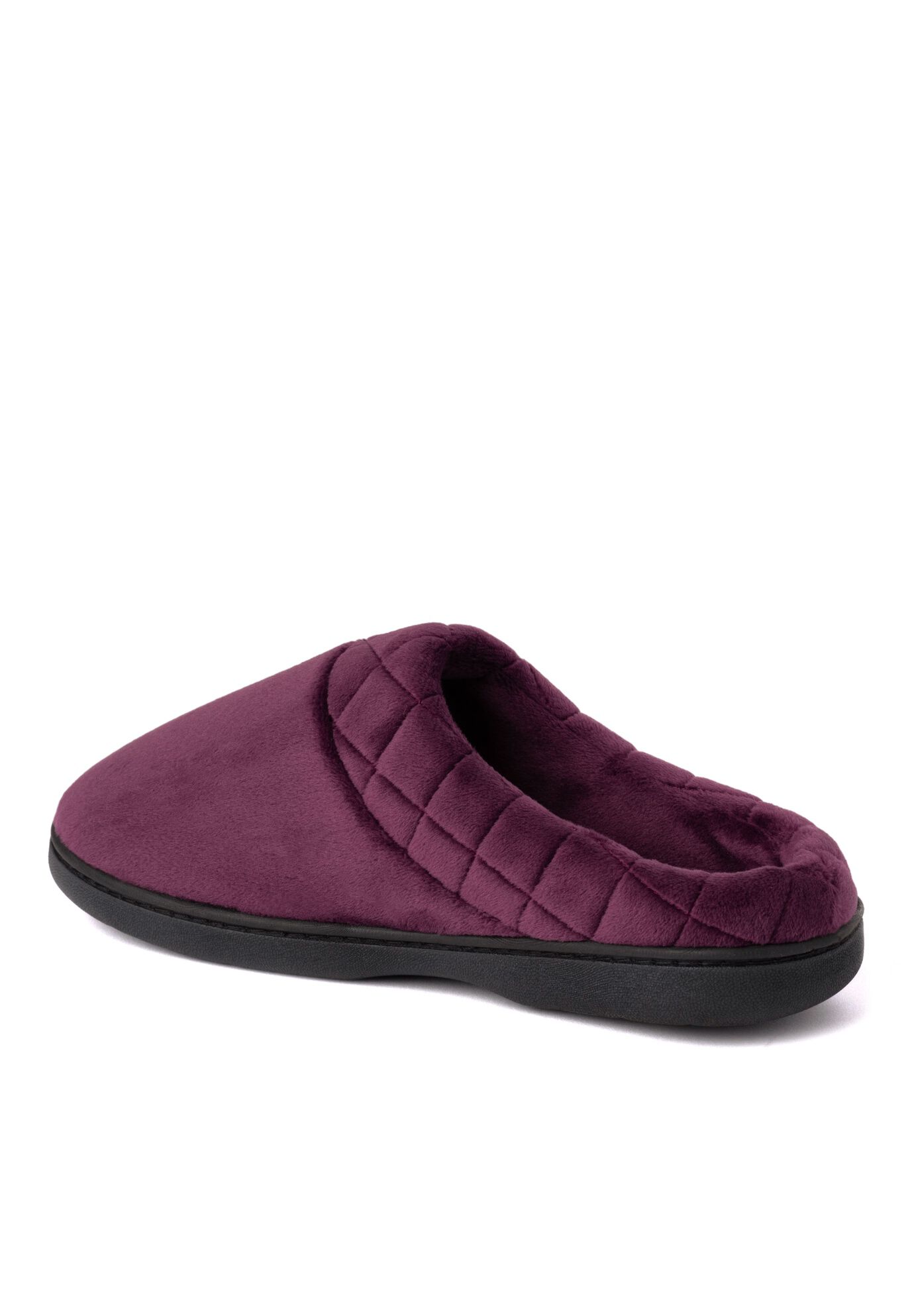 Women's darcy microfiber velour clog with quilted cuff slipper store