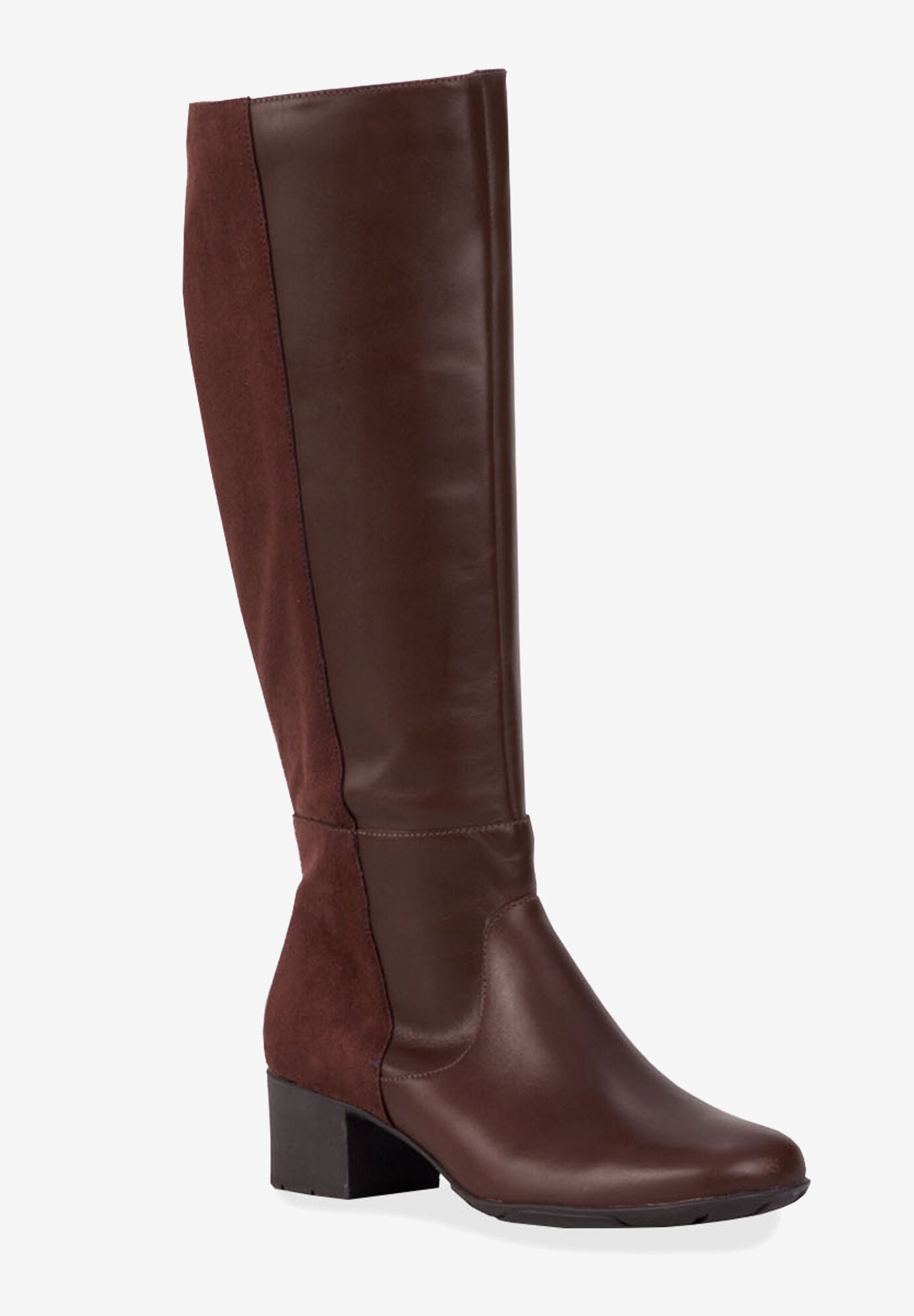 Mix Medium Calf Boot, BROWN LEATHER SUEDE, hi-res image number 0