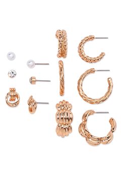 Assorted Stud and Hoop Earring Set