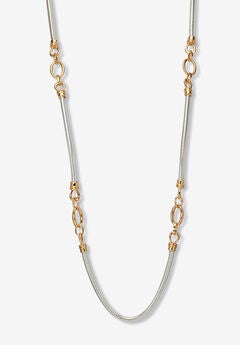 Silvertone Endless Necklace (14Mm), 38 Inch Length, Plus 3 Inch Extension