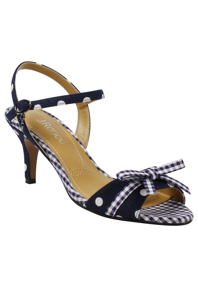 Katiebeth Sandals , NAVY/WHITE POLKA DOT, hi-res image number 0