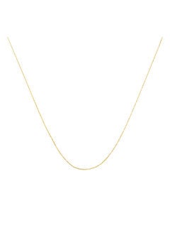 Solid Yellow Gold Slim And Dainty Rope Chain Necklace Unisex Chain 16"